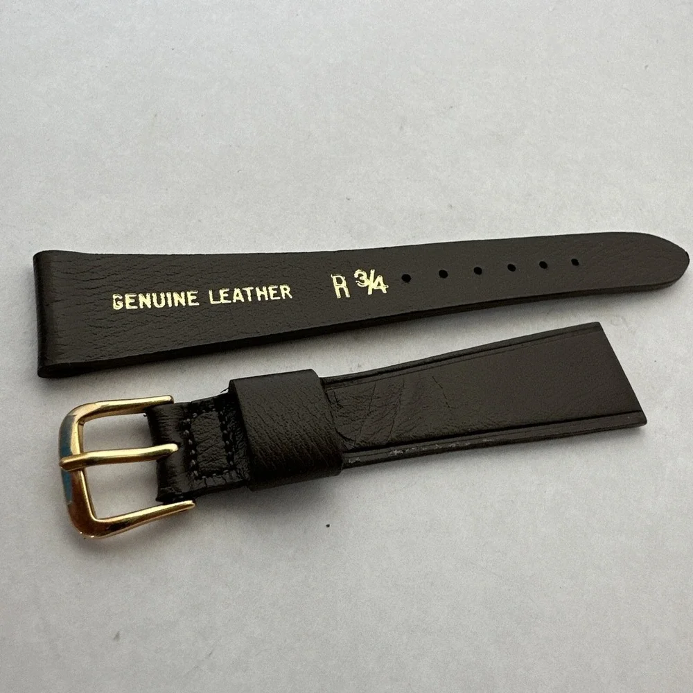 JB Vintage Brown Leather Watch Strap 19.05mm 3/4 Inch Fine Grain Cowhide S3642